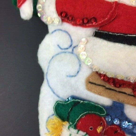 {SOLD} Bucilla Santa Bird Bear Sleigh Stocking - Picture 6 of 8